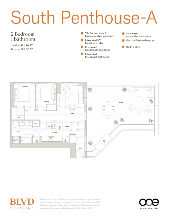 Floor Plan  South Penthouse - A