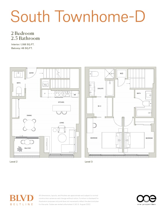 Floor Plan  South Townhome - D