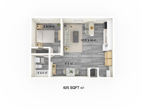 Floor Plan  One-Bedroom Suite