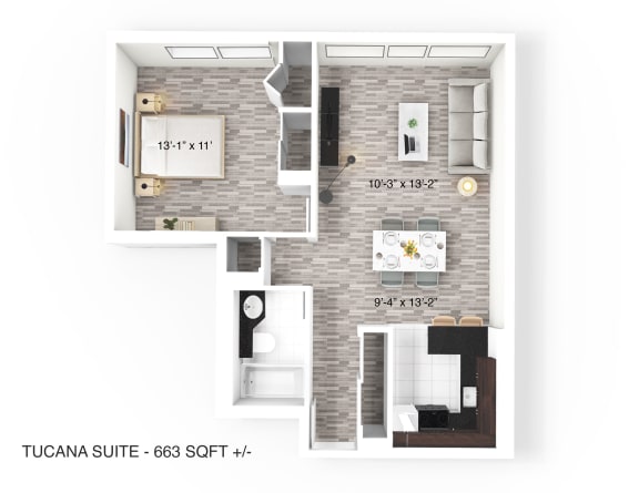 One Bedroom at 190 Smith Apartment for rent in Winnipeg