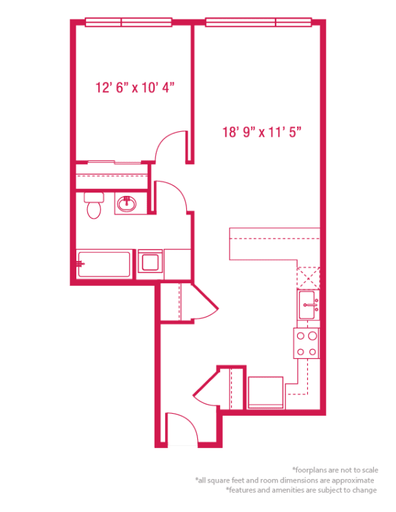 Floor Plan  1 bedroom 1 bathroom Floor plan X at ArtHouse, Seattle