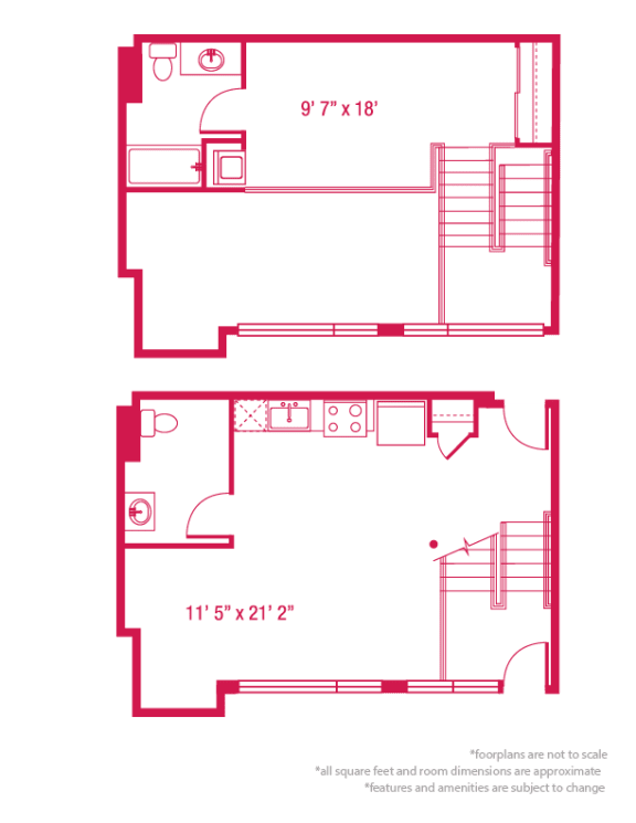 Floor Plan  1 bedroom 1 bathroom Floor plan N at ArtHouse, Seattle, WA