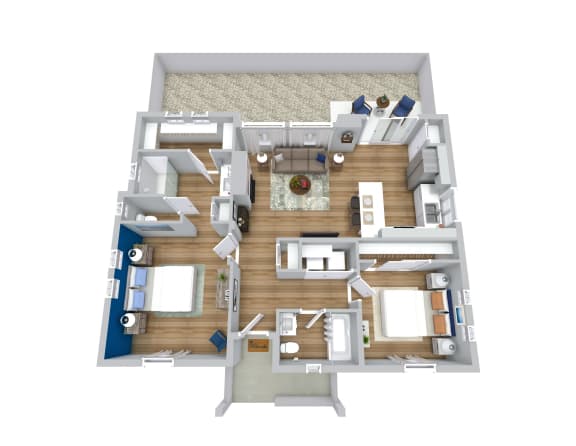 2 Bed 2 Bath Floor Plan 2 Bed 2 Bath Floor Plan at Avilla Buffalo Run, Colorado