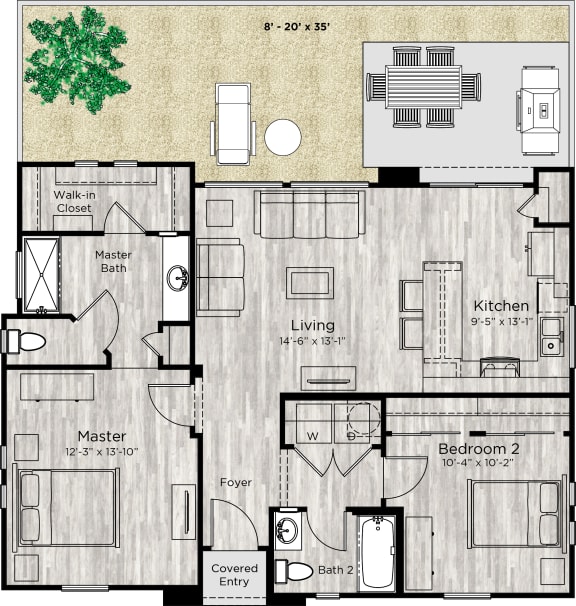 The Retreat Floor Plan at Avilla Lago, Arizona, 85382
