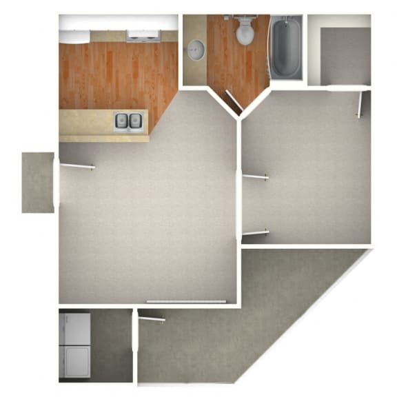 Floor Plan  Robin 1 Bedroom for Rent at Anatole Apartment Homes Daytona Beach