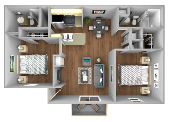 Seagrape 2 Bedroom Apartment for Rent at Fountains of Forestwood in Fort Myers Floor Plan Seagrape 2 Bedroom Apartment for Rent at Fountains of Forestwood in Fort Myers