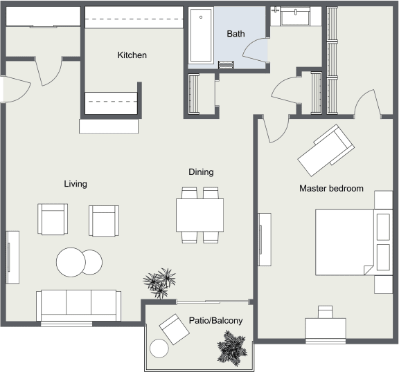 2D Red Bay - Red Mangrove model -1 bed 1 bath