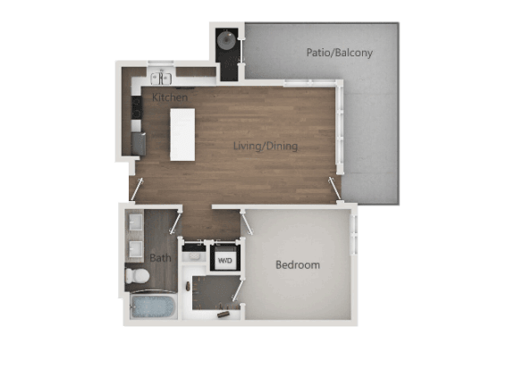 1x1B_2D at Lofts at 7800&#xA0;Apartments, Midvale, Utah