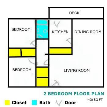 Floor Plan  2 Bedroom Garden