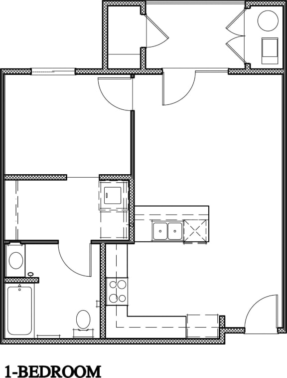 Floor Plan  One Bedroom Floorplan