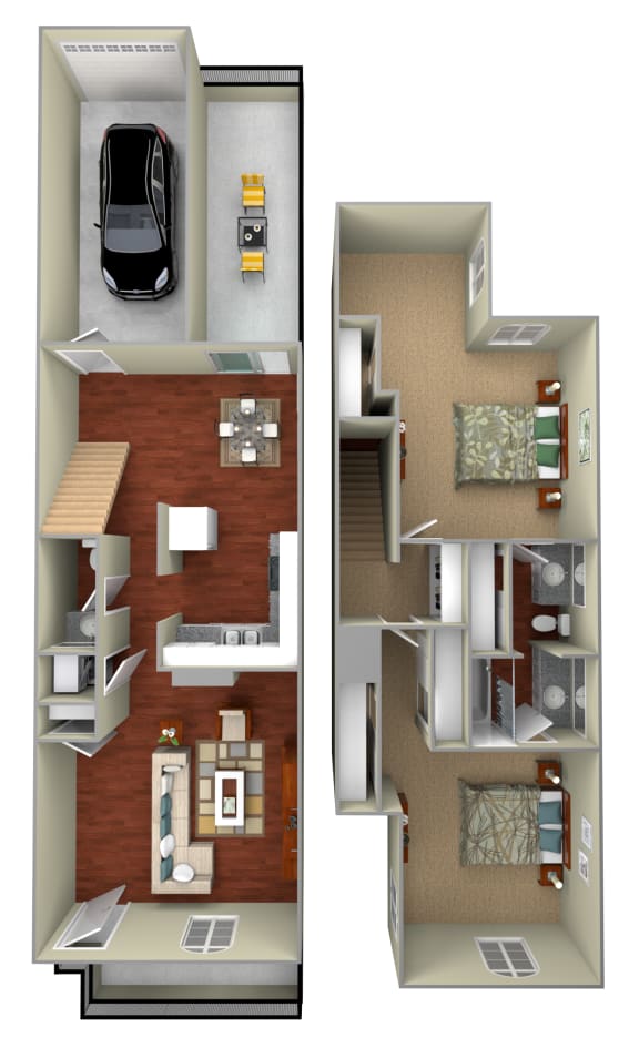 Floor Plans of The Artisan Residences at Bella Terra in Huntington