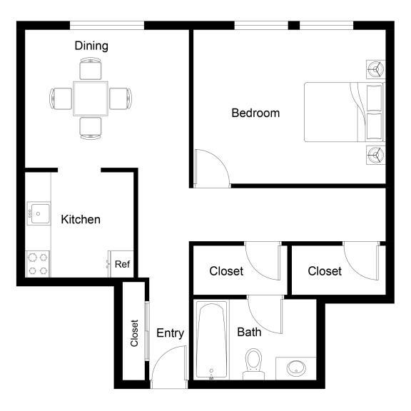 Floor Plan  Spacious apartments for rent in Ballston Arlington VA
