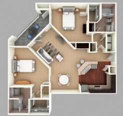 Bundrick Floor Plan at The Residence at Marina Bay, Irmo, SC, 29063