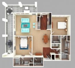 Saluda Floor Plan Saluda Floor Plan at The Residence at Marina Bay, South Carolina
