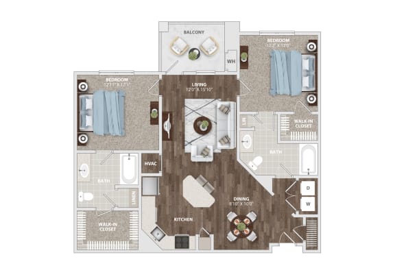 Wessinger Floor Plan at the Residence at Marina Bay