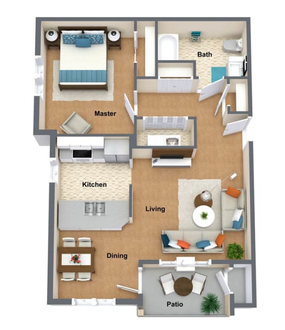 Sonador Floor Plan Sonador Floor Plan 825 Sq.Ft. at The Lusitano Apartments, Spokane, WA