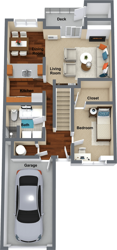 1 bedroom 1 bathroom with garage at Graymayre Crossing Apartments, Spokane, 99208