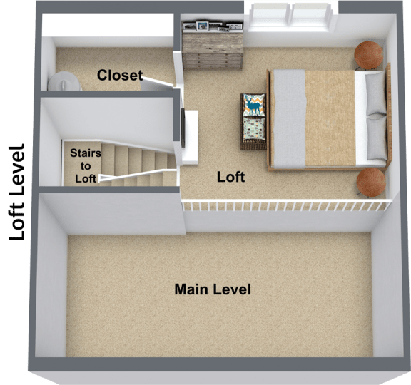 Floor Plan  1 Bedroom 1 Bathroom Floor Plan at Hogan Apartments, Spokane, WA