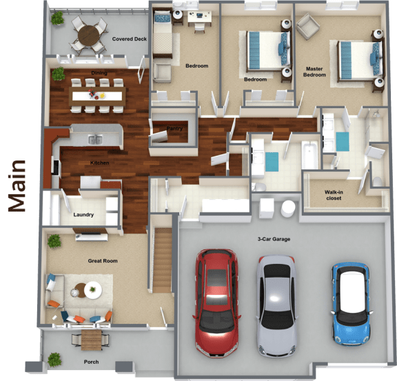 Clydesdale Floor Plan 2,243 Sq.Ft. at StoneHorse at Wandermere, Washington, 99208