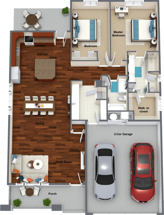 Red Dun Floor Plan Red Dun Floor Plan 1,495 Sq.Ft. at StoneHorse at Wandermere, Spokane, Washington