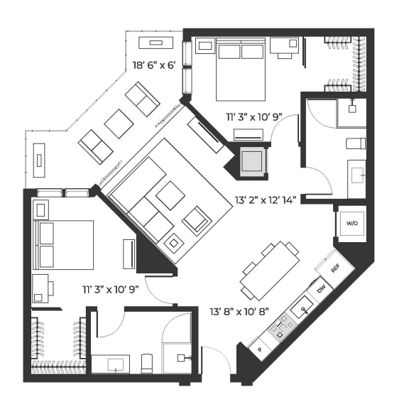 Floor Plan  Lux 1080 Floor Plan | SLX Atlanta