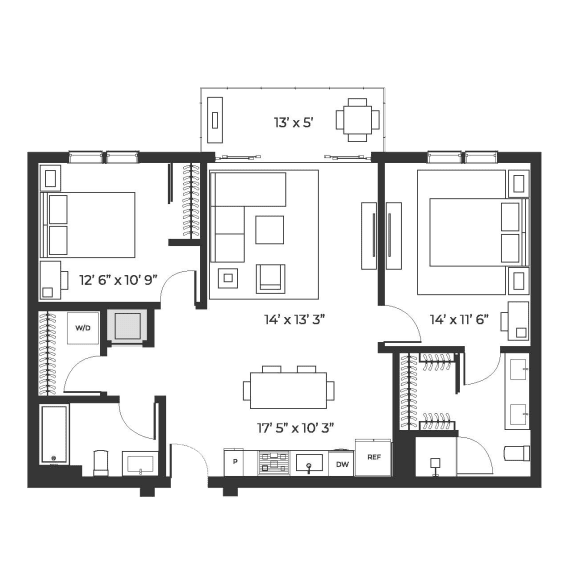 Floor Plan  Lux 1035 Floor Plan | SLX Atlanta