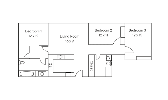 The Hillsborough Floor Plan | Residences at Manchester Place