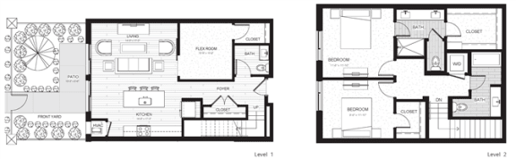 Floor Plan  C3  - Two Bedroom &amp; Two And A Half Bathroom Floor Plan At Boutique 28 Apartments In Minneapolis, MN