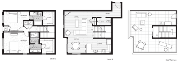 Floor Plan  C5 - Two Bedroom &amp; Two And A Half Bathroom Floor Plan At Boutique 28 Apartments In Minneapolis, MN