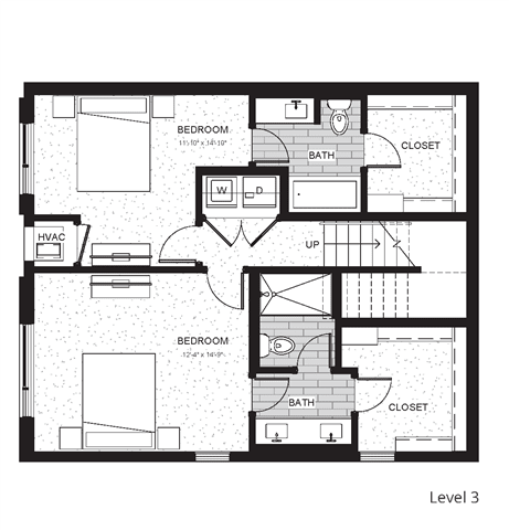 C6 - Two Bedroom &amp; Two And A Half Bathroom Floor Plan At Boutique 28 Apartments In Minneapolis, MN