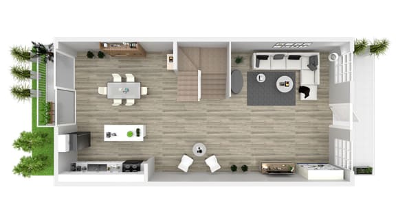 2 bedroom floor plan B at Piper Village West, Florida