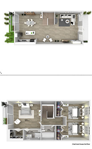 3 bedroom floor plan Cat Piper Village West, Florida