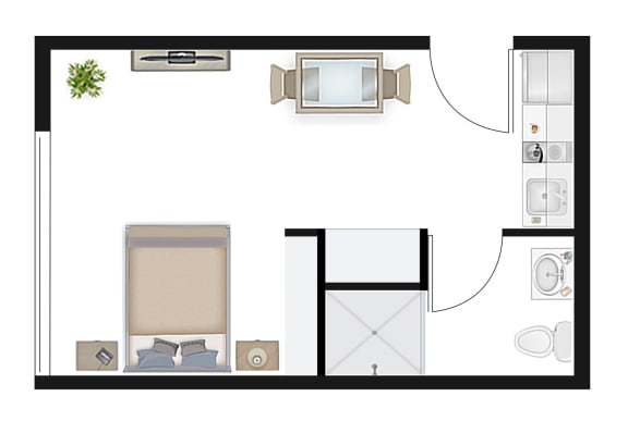 Floor Plan  Studio 1.1 Floor Plan Image