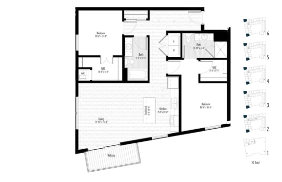 Arcata Apartments Golden Valley MN 2 Bedroom 2 Bath Apartment