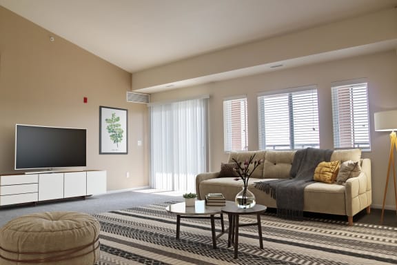 Spacious, open concept living area at Commons and Landing at Southgate.
