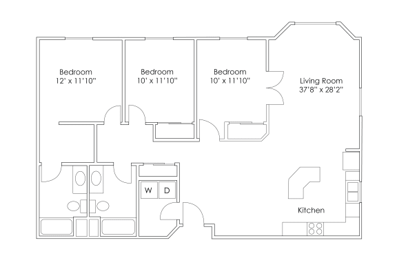 C3_3_2_1362 Grand Forks ND Three Bedroom Apartment