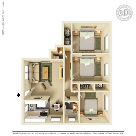 3d vertical layout 3d vertical layout at Colonial Garden Apartments, San Mateo, CA, 94401