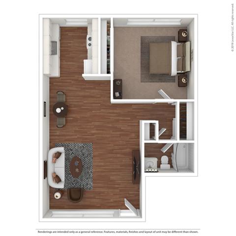 Filled out 1 bedroom Floor Plan Filled out 1 bedroom Floor Plan at Peninsula Pines Apartments, California