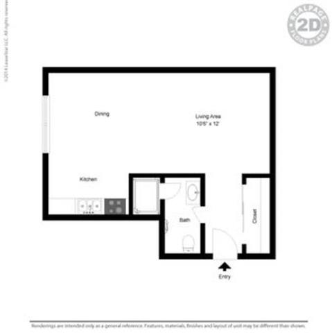 Studio 0 Bed 1 Bath Floor Plan Studio 0 Bed 1 Bath Floor Plan at Peninsula Pines Apartments, South San Francisco, California