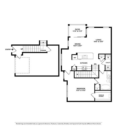 1 Bd 1 Ba The Melograno SQFT 926- Mira Loma