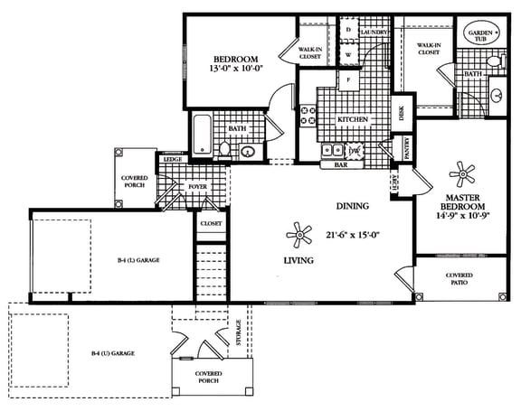 Floor Plan  B2B - Teton (Upper)