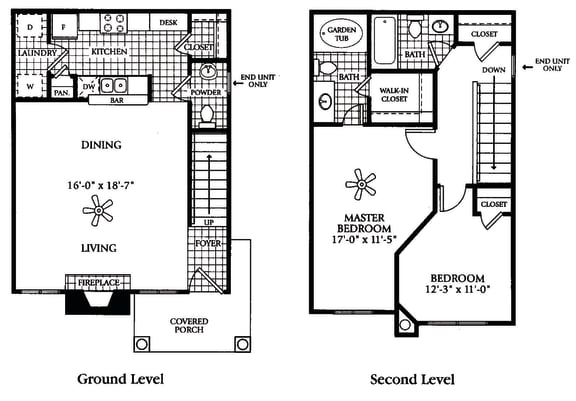 Floor Plan  B8BC - Carport Trinity (Townhome)
