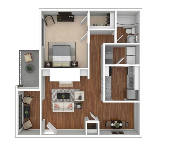 Floor Plan  LaVista 1 Bed | 1 Bath | 860 sq ft