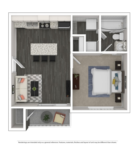 Floor Plan  A1&#xA;1 Bed | 1 Bath | 550 sq ft