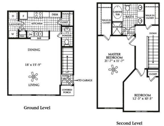 Floor Plan  B7A -  Attached Garage Hudson (Townhome)