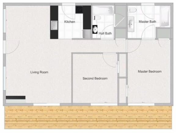 Floor Plan  2 bedroom floorplan