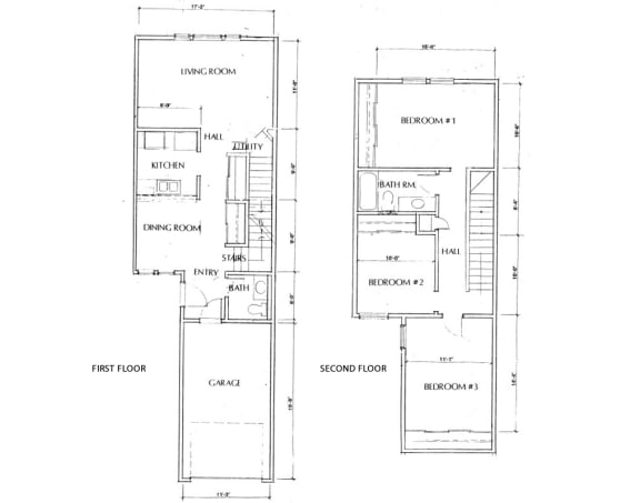 Floor Plan  3 Bedrooms | 1.5 Baths