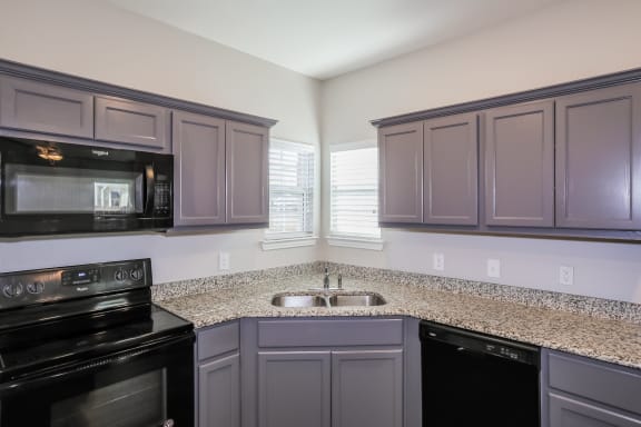 Kitchen appliances and counter top at Brooklyn Village Forney, Forney, TX