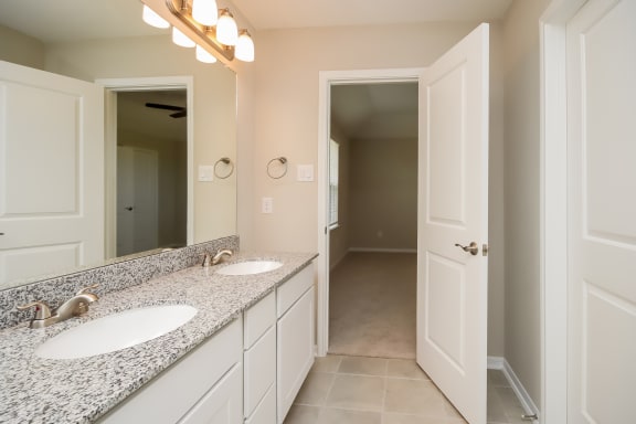 Designer Granite Countertops In All Bathrooms Designer Granite Countertops In All Bathrooms at Pradera Oaks, Bonney, TX