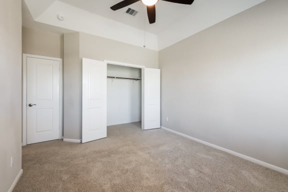 Spacious Bedroom with Ceiling Fan